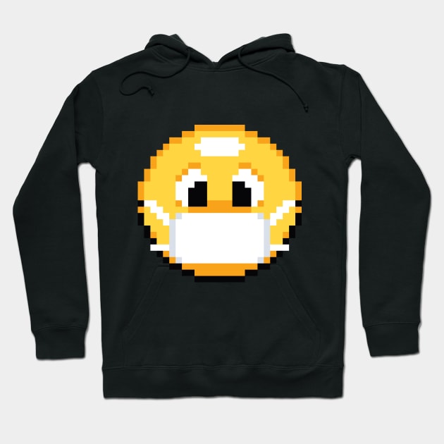 Masked Pixel Emoji Hoodie by Sprout Zombie